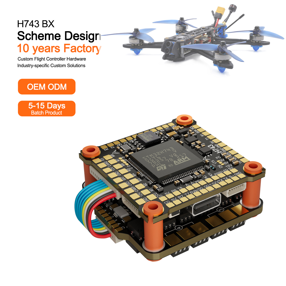 Betaflight Fc - وحدة تحكم طيران معدنية H743 Mark4