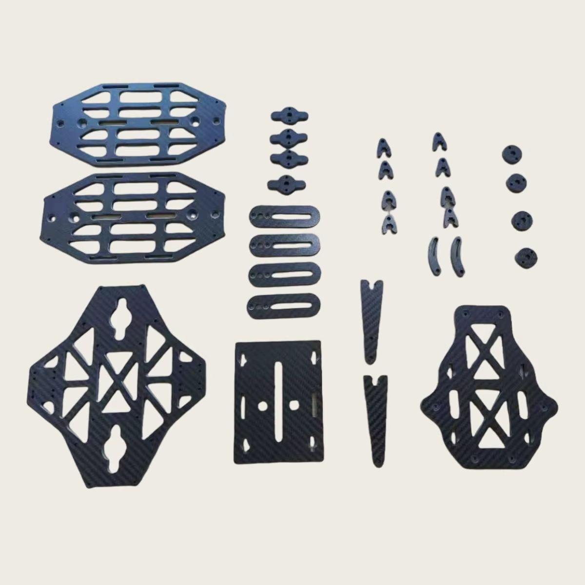 Carbon Fiber Drone Frame - ألواح وأجزاء من ألياف الكربون مقطوعة