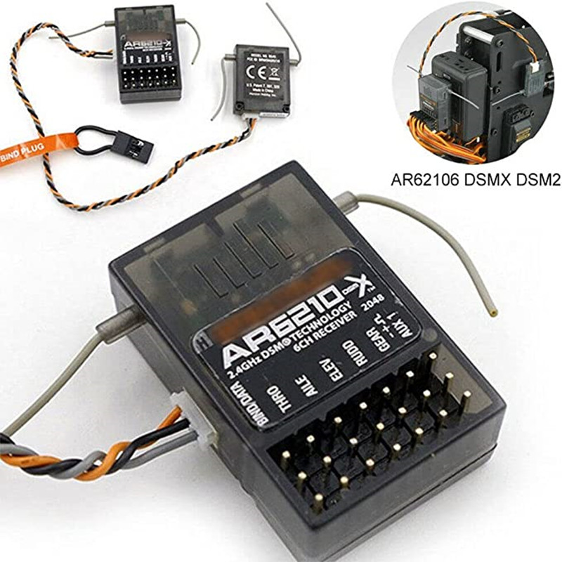 جهاز استقبال DSMX DSM2 AR6210  - مراجعة Radio Transmitter 2.4Ghz وسعره