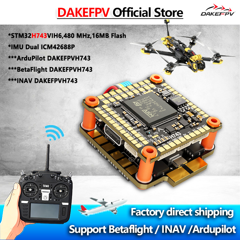 DAKEFPV H743 FC 6S 55A 8S 70A  - مراجعة Betaflight Fc وسعره
