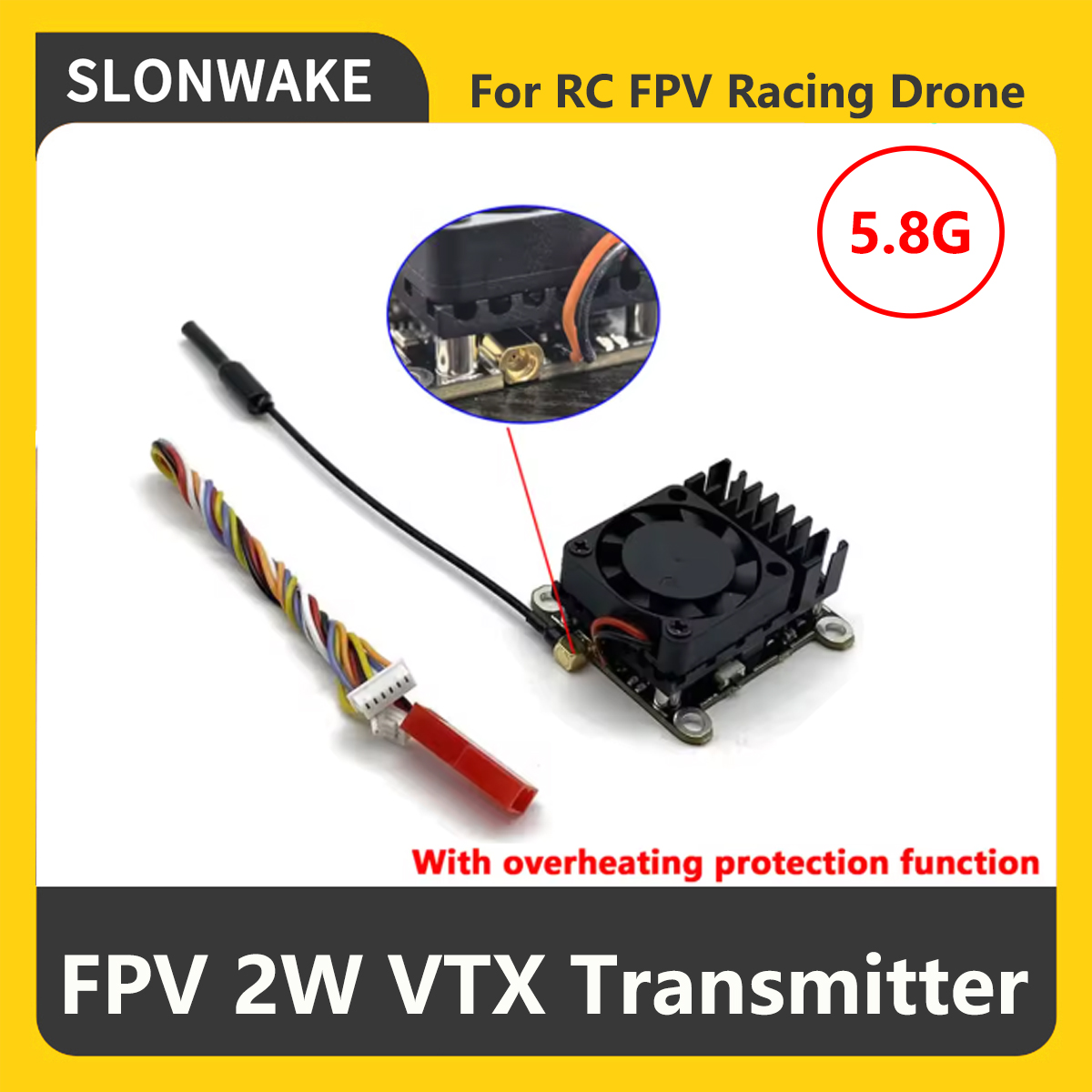 جهاز إرسال SLONWAKE 5.8G 2000m - مراجعة Rc Transmitter وسعره